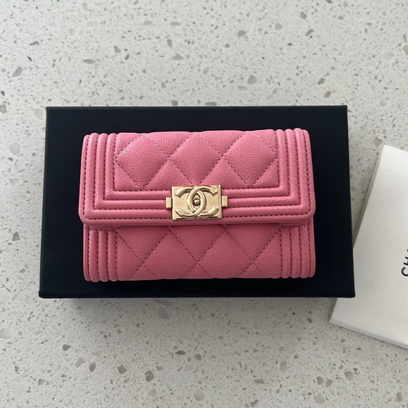 CHANEL Handbags - CHANEL BOY CARD HOLDER